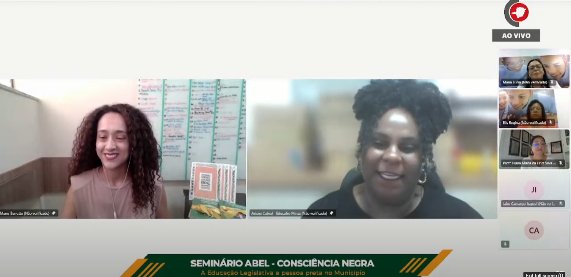 ABEL encerra Seminário Consciência Negra com programação ao vivo pela TV Câmara de Pouso Alegre