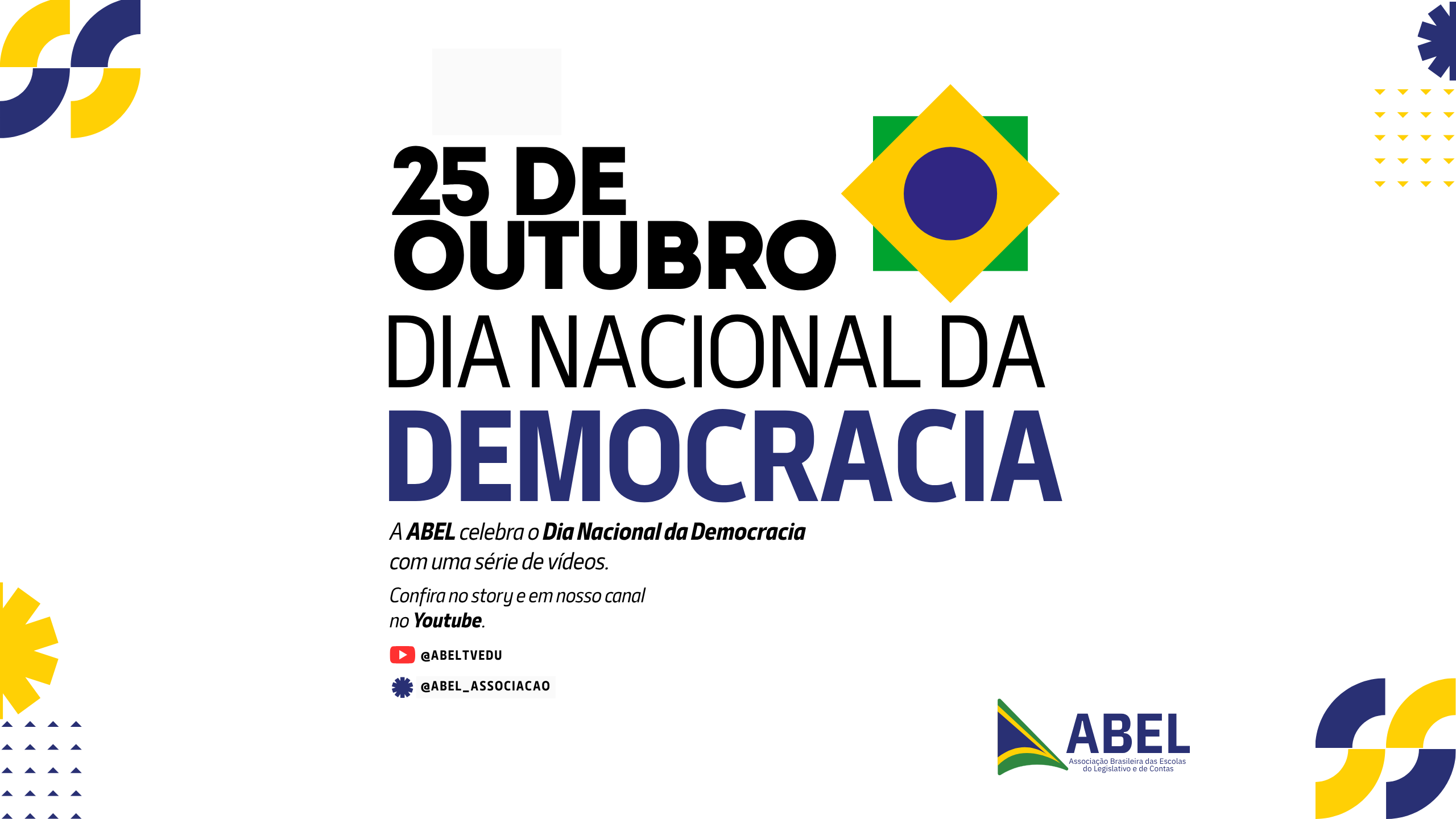 ABEL celebra o Dia Nacional da Democracia com série de vídeos