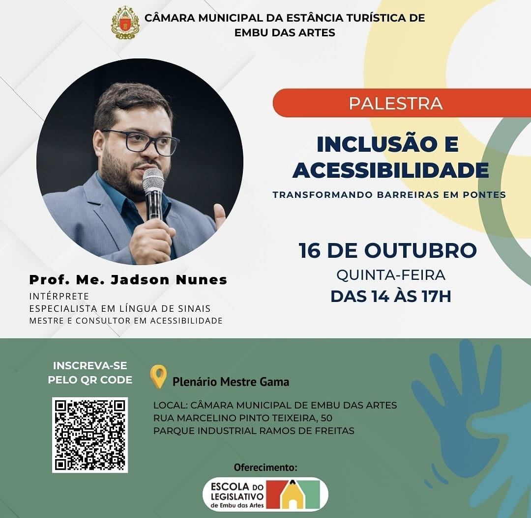 Palestra de Libras reforça inclusão na Câmara de Embu das Artes