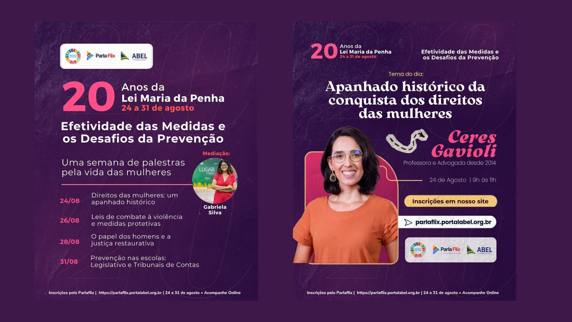 ABEL promove ciclo sobre os 20 anos da Lei Maria da Penha e os desafios da prevenção