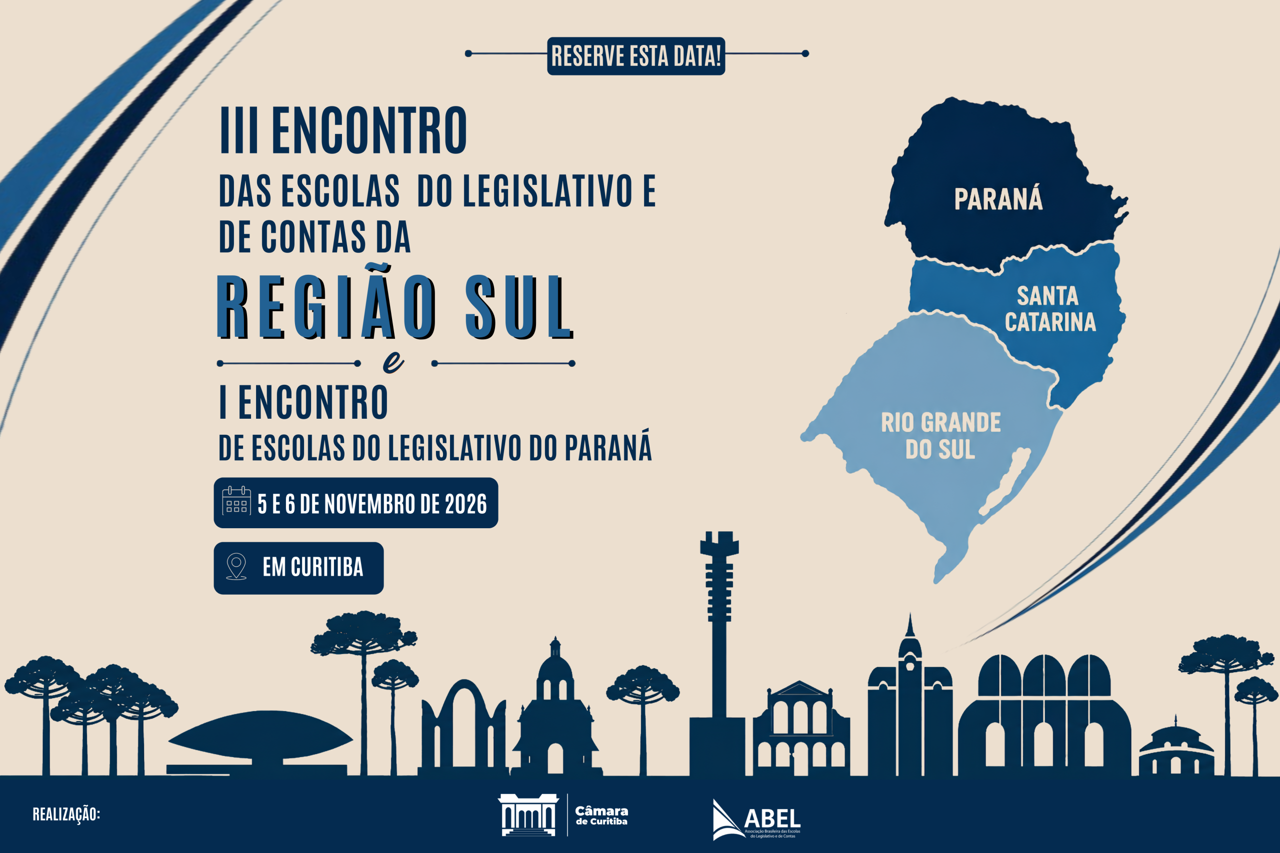 Inscrições estão abertas para encontro das Escolas do Legislativo da Região Sul e do Paraná