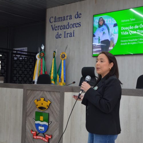 Câmara de Iraí promove palestra sobre doação de órgãos durante o Setembro Verde