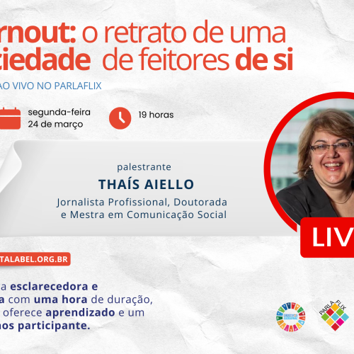 Inscrições abertas para palestra sobre Burnout no ParlaFlix