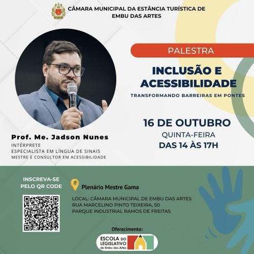 Palestra de Libras reforça inclusão na Câmara de Embu das Artes